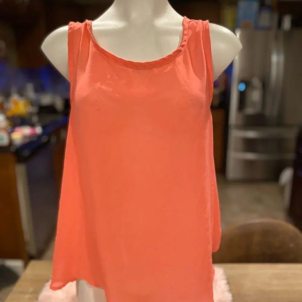 Rue21 Coral Chiffon Tie-Back Sleeveless Blouse Size XL